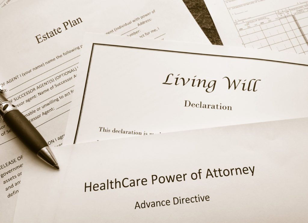 Living will and medical power of attorney documentation